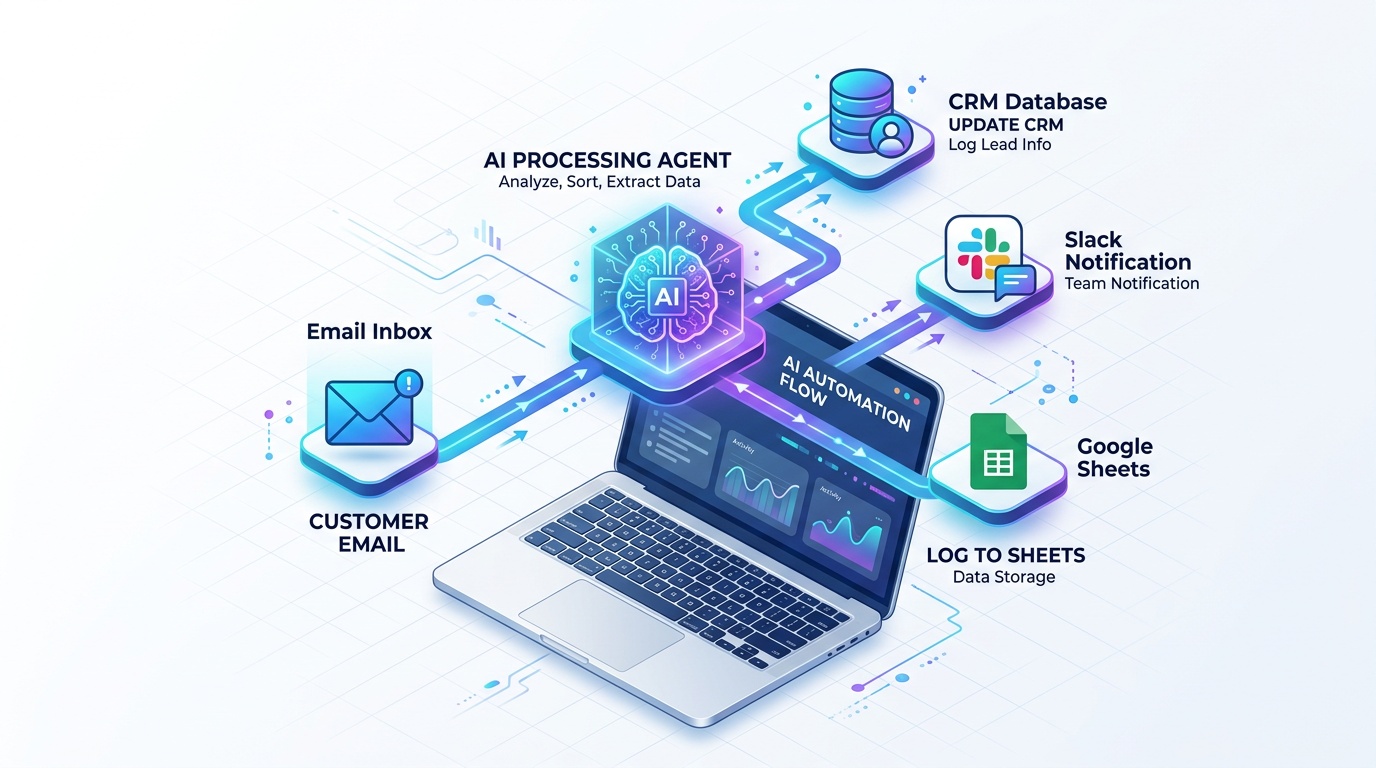 Sơ đồ AI workflow tự động hóa cho SME