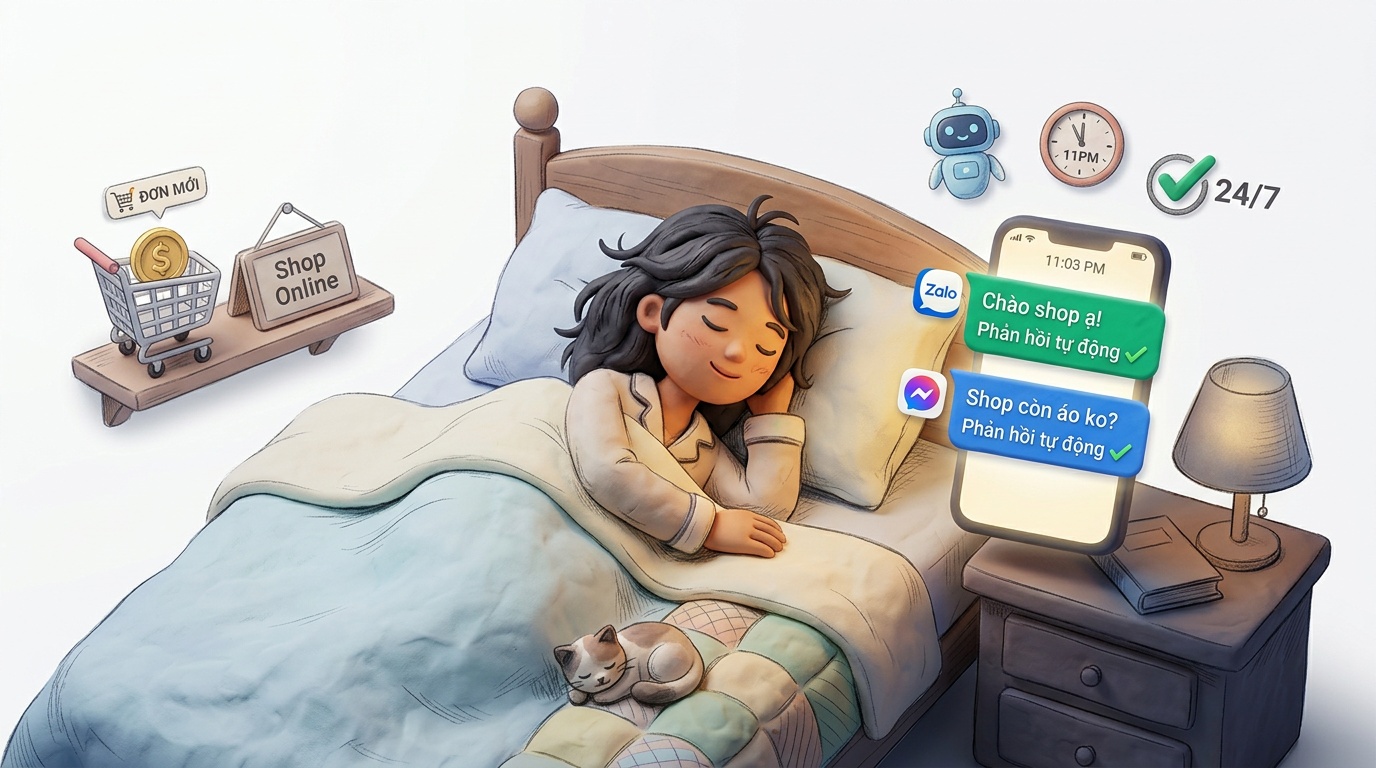 Quy Trình Bán Hàng Tự Động Bằng AI Trên Zalo & Messenger (2026)