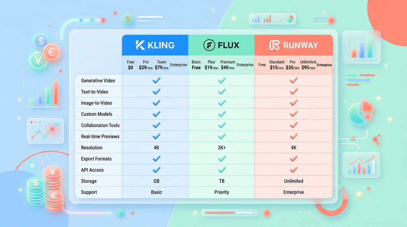 Bảng so sánh giá Kling FLUX Runway