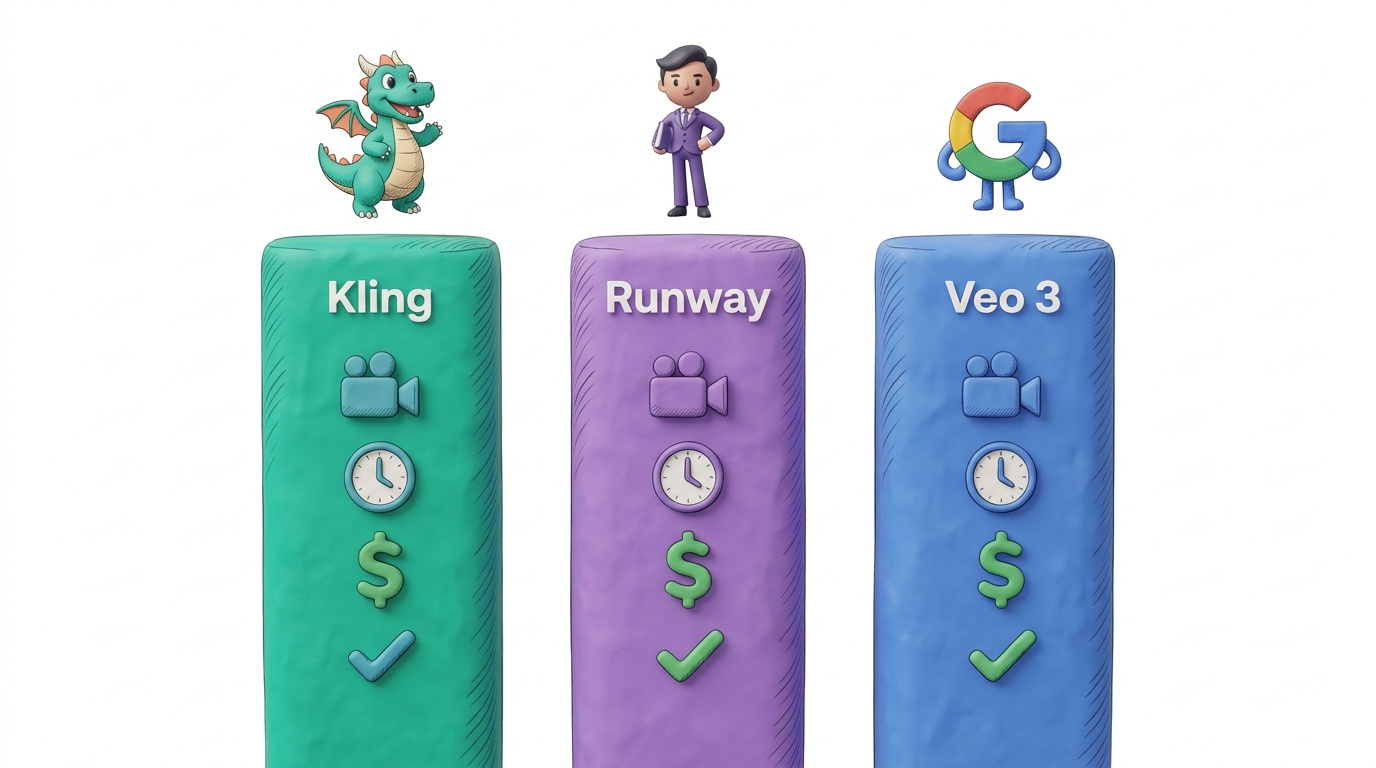 Bảng so sánh chi tiết Kling, Runway và Veo 3.1