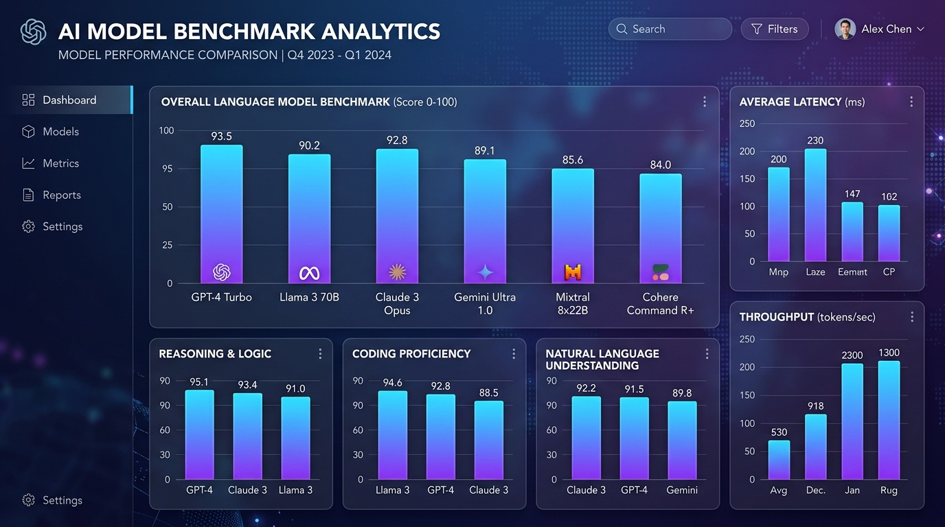 So sánh benchmark Mistral và GPT