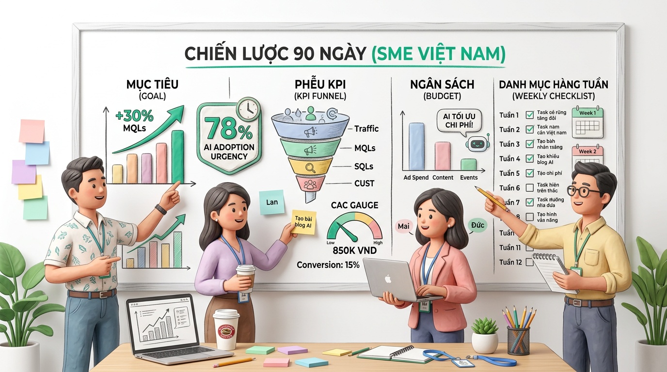 Chiến Lược Marketing AI 90 Ngày 2026: Playbook Cho SME