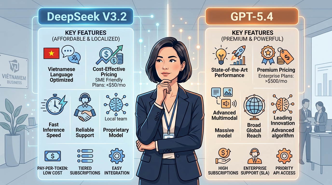 DeepSeek V3.2 Cho SME Việt 2026: AI Giá Rẻ Thay Thế GPT-5.4 Trong Marketing & CSKH