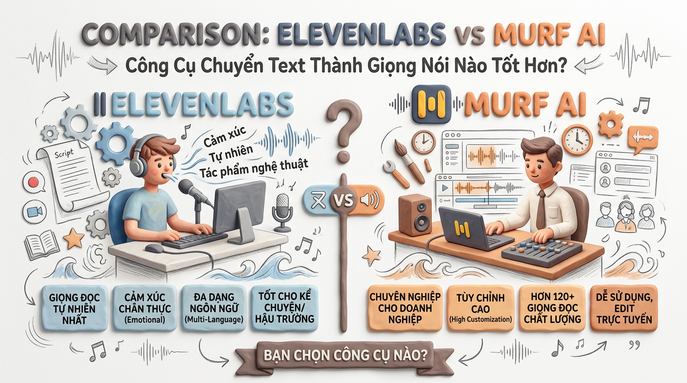 ElevenLabs vs Murf AI: Công Cụ Chuyển Text Thành Giọng Nói Nào Tốt Hơn?