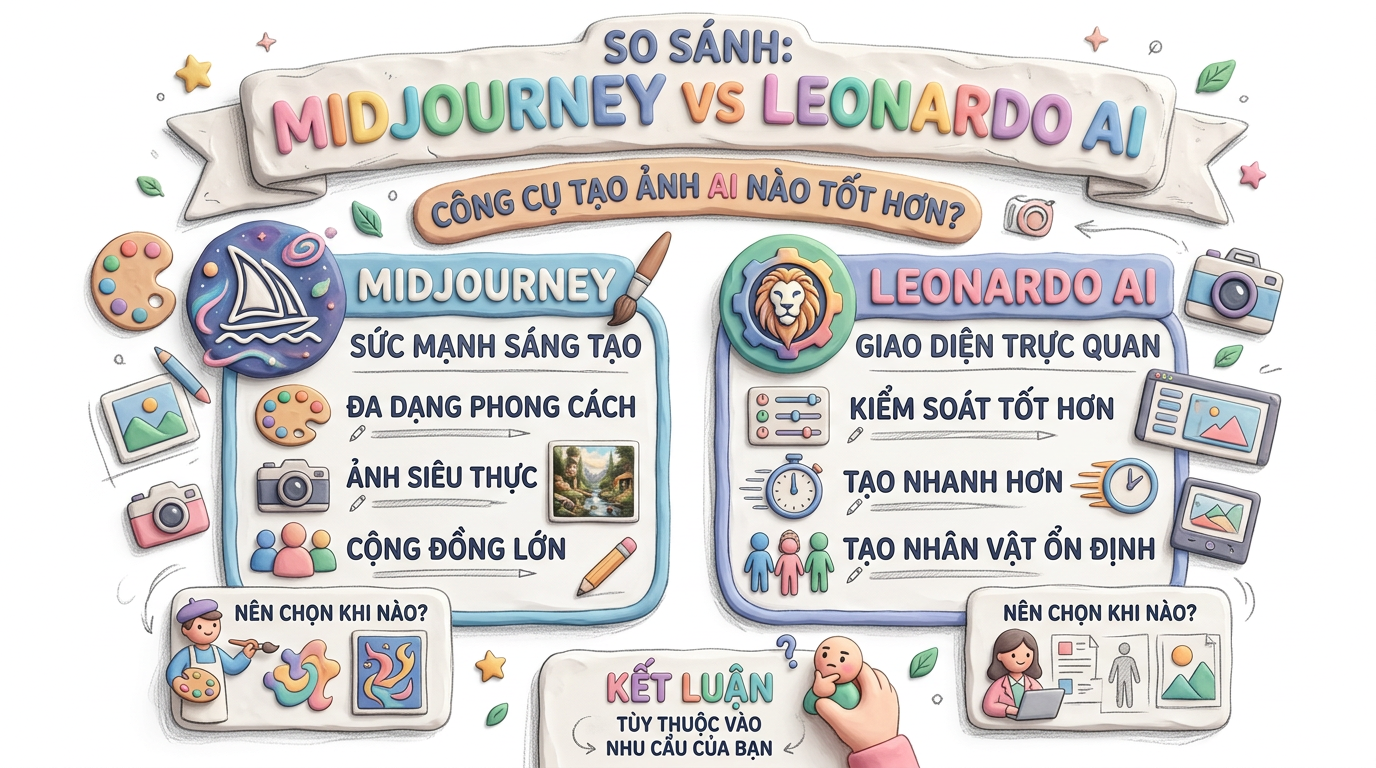 Midjourney vs Leonardo AI: Công Cụ Tạo Ảnh AI Nào Tốt Hơn?