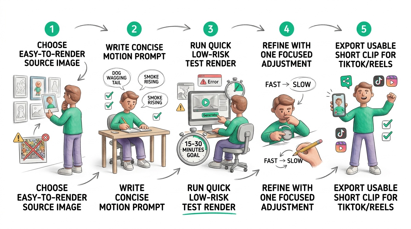 Workflow image-to-video 5 bước